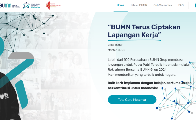 Pengumuman Hasil Tes Online 1 BUMN 2024 Ditentukan pada 22 Mei