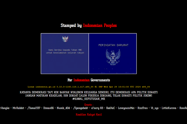 Sejumlah Situs Pemerintah Indonesia Diretas: Pesan “Peringatan Darurat” Disampaikan oleh Hacker
