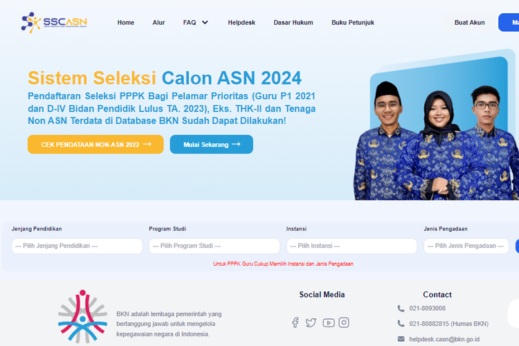 Cara Cek Formasi PPPK 2024 di SSCASN.bkn.go.id